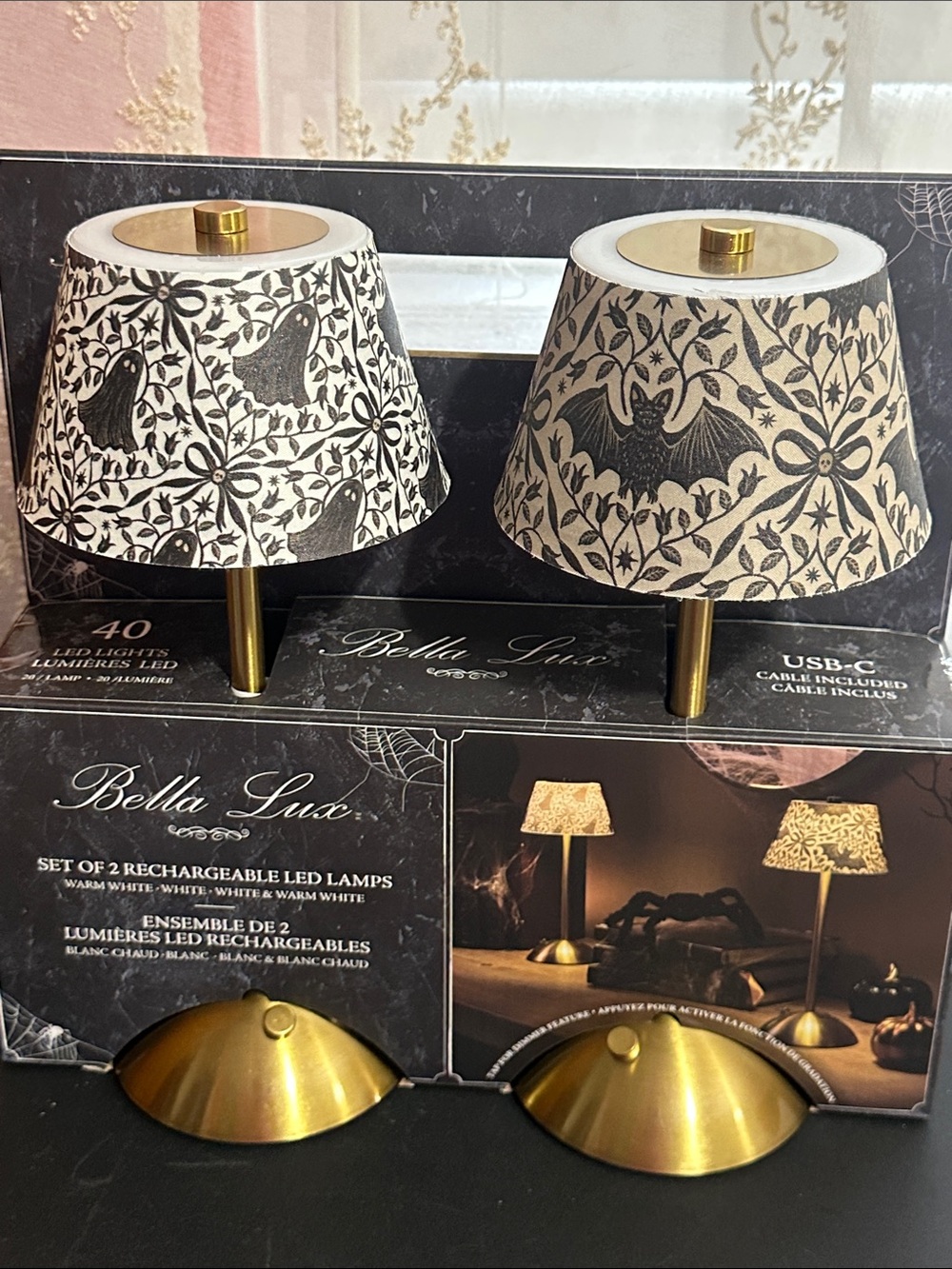 Bella lux Halloween set of 2 LED lamps